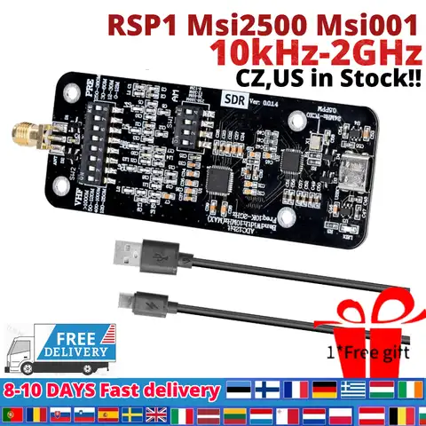 Приемник радиоприемника RSP1 Msi2500 Msi001, 12 бит, 10 кГц-2 ГГц, прием модульной схемы