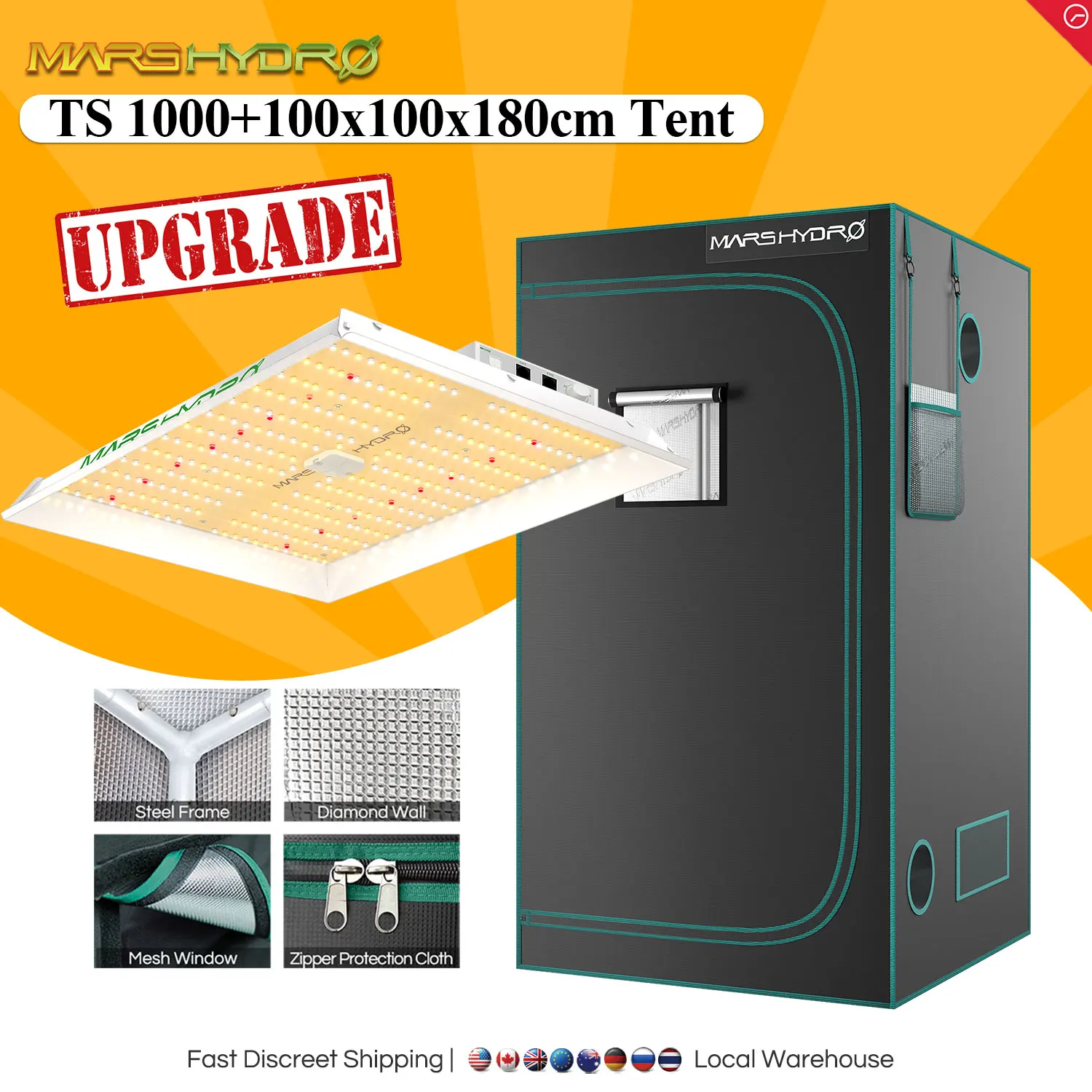 MarsHydro TS 1000 полный спектр комнатных растений светодиодная лампа для роста 100x100x180