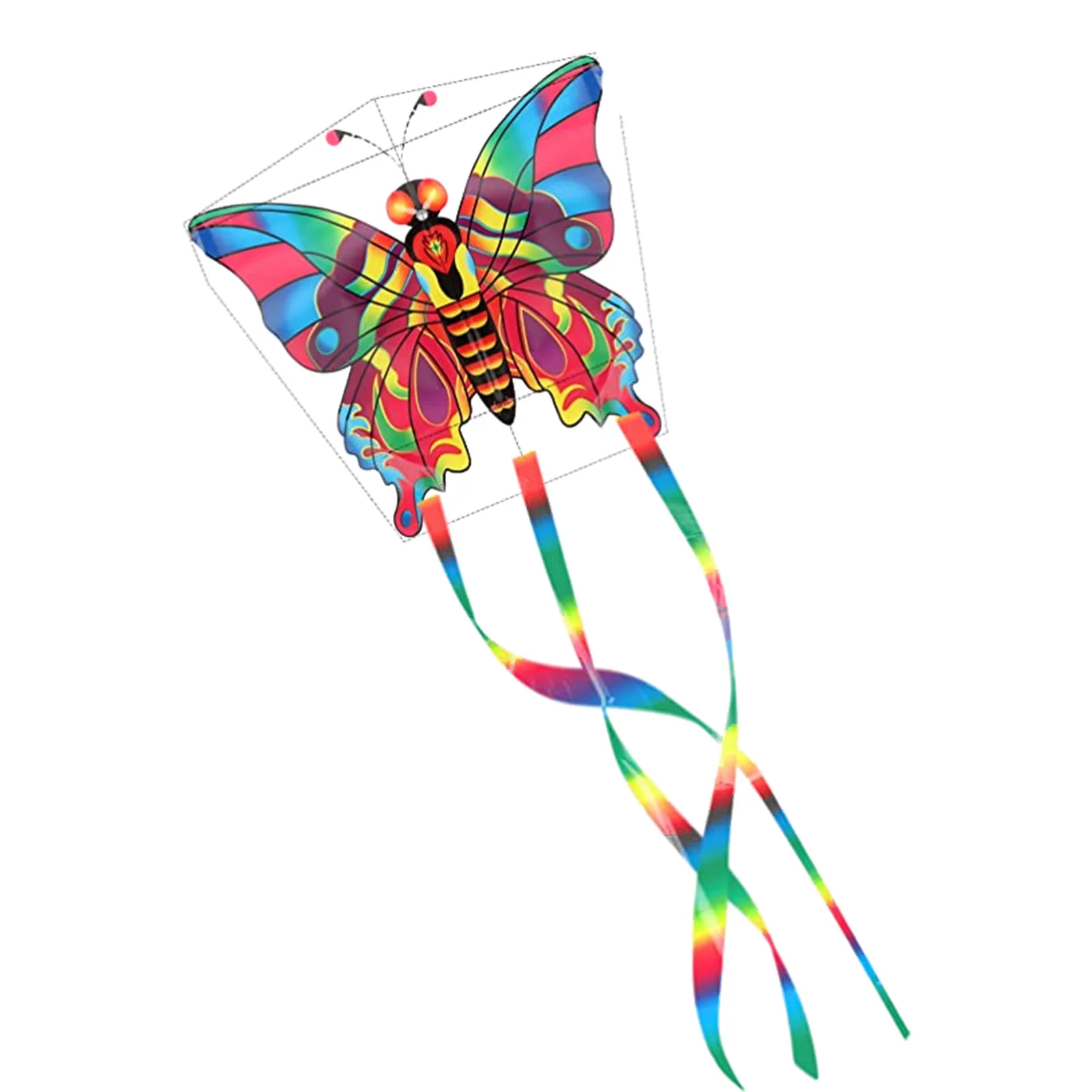 

Beautiful Butterfly Kite Children's Butterfly Kite With Holding Fishing Rod For Beach Trip And Outdoor Activities Perfect For