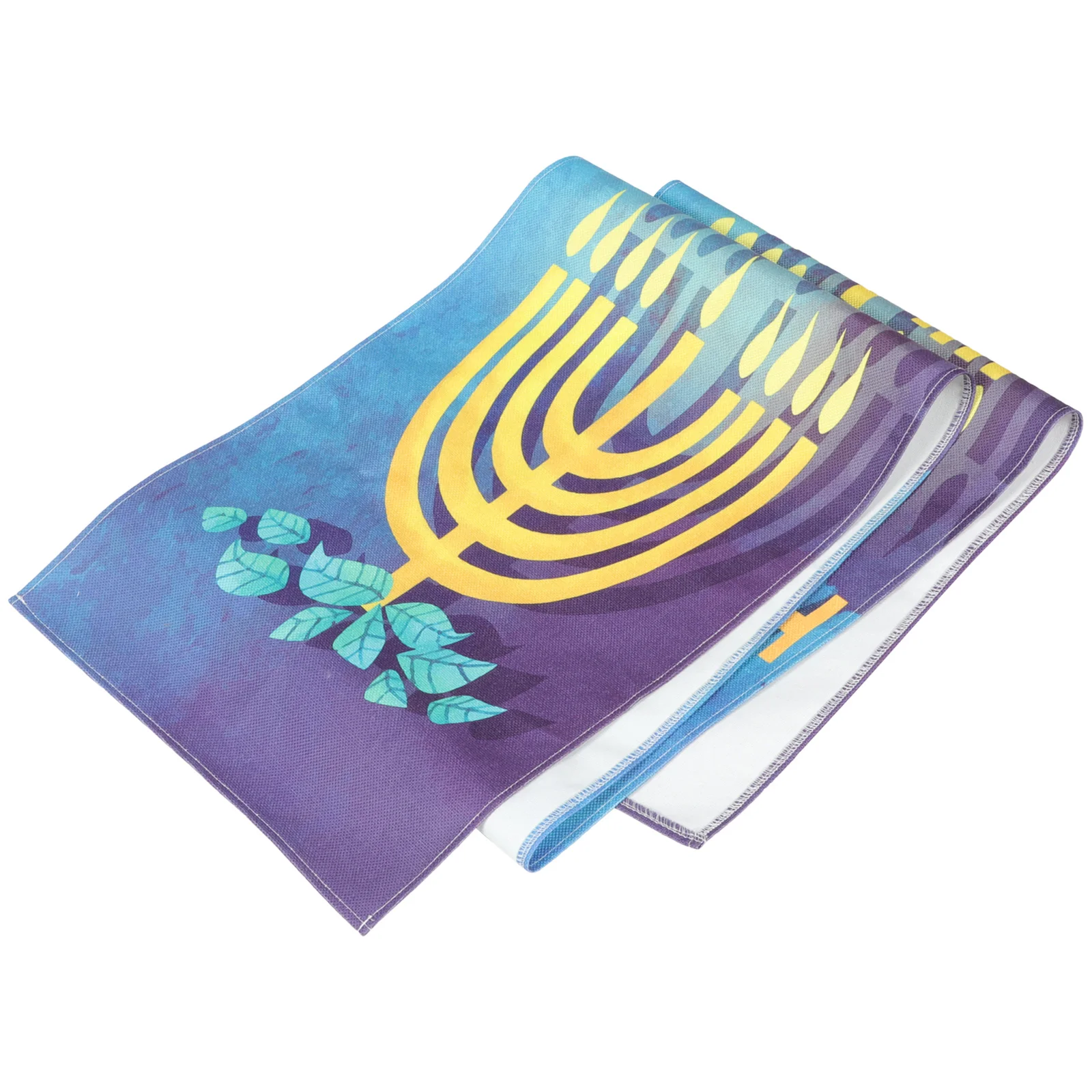 

Table Hanukkah Runner Chanukah Jewish Decoration Tablecloth Coverholiday Dining Festival Supplies Party David Menorah Star