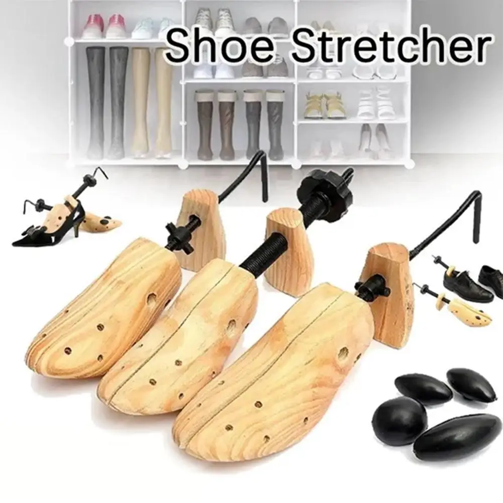 Wooden Stretcher Shoes Tree Shaper Rack Unisex Shoe For Women Man Adjustable Wooden Pumps Boots Expander Trees Size Accessories
