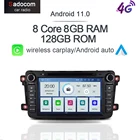 Carplay DSP IPS LTE Android 11,0 8 ядер 8 ГБ + 128 ГБ Автомобильный dvd-плеер GPS карта Wifi RDS радио Bluetooth для Mazda CX9 2009 2010 -2015