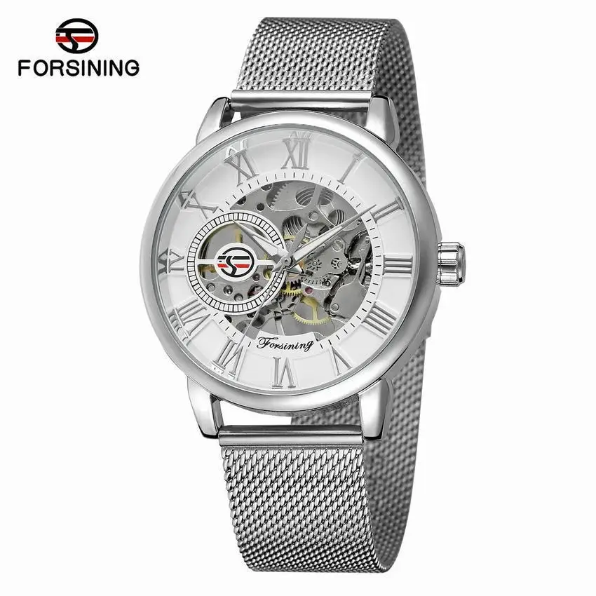 2022 Authentic Hot Hollow Men's Mechanical Watch Waterproof Men's Watch Business Casual Men's Watch Mesh Belt