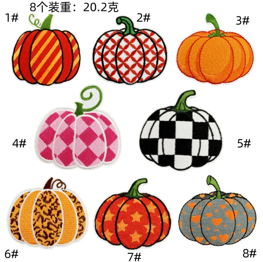 10 шт. нашивки с вышивкой тыквы утюг на одежде шляпа сумка материал для ремонта