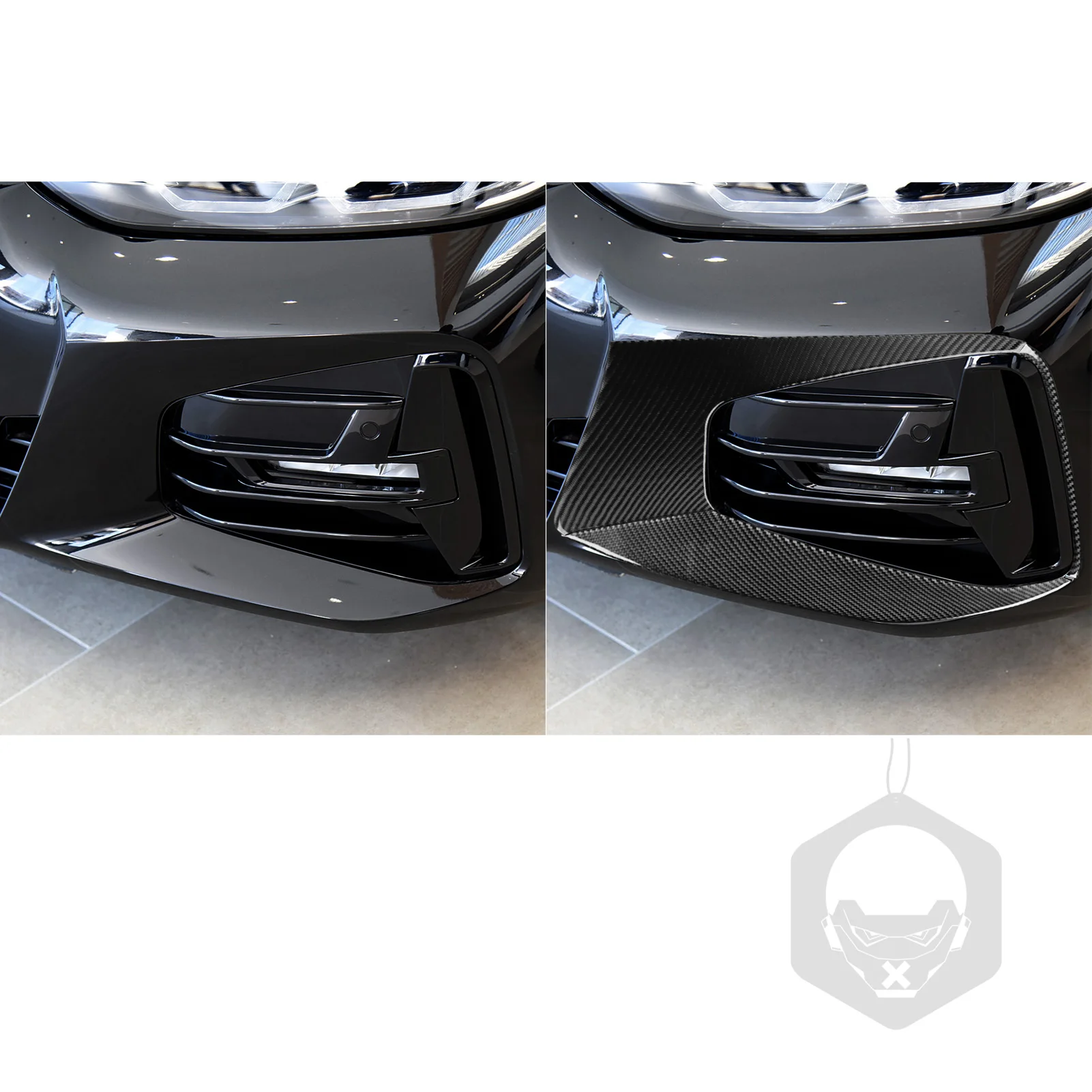 Для BMW 4 серии G22 G23 G26 2021-2024 углеродное волокно украшение на передний бампер