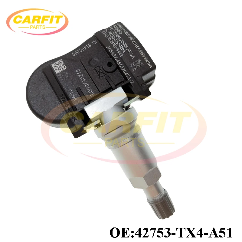 Новый OEM 42753-TX4-A51 42753TX4A51 42753-TX4-A512-M1 42753TX4A512M1 Датчик давления в шинах TPMS для Acura MDX RDX RLX