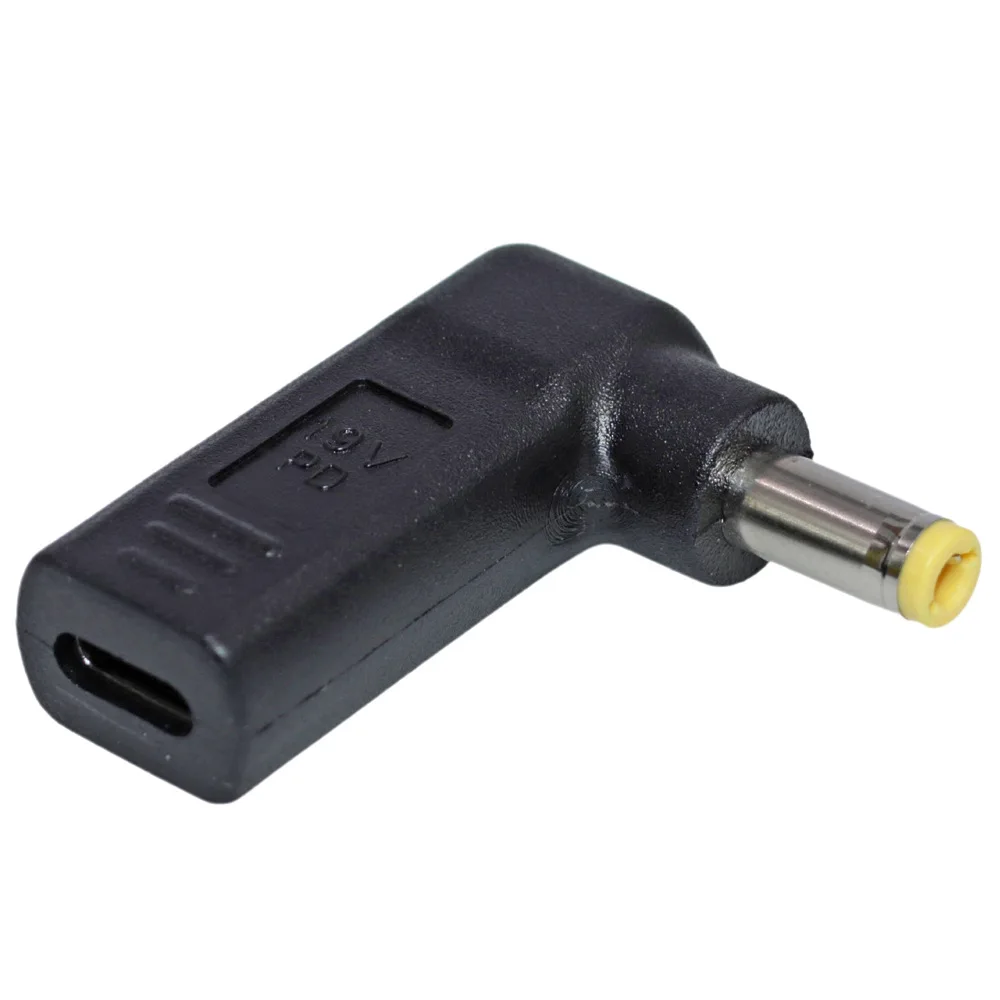 

Type-C female to 5.5x2.5mm adapter PD power adapter computer elbow 65W charging