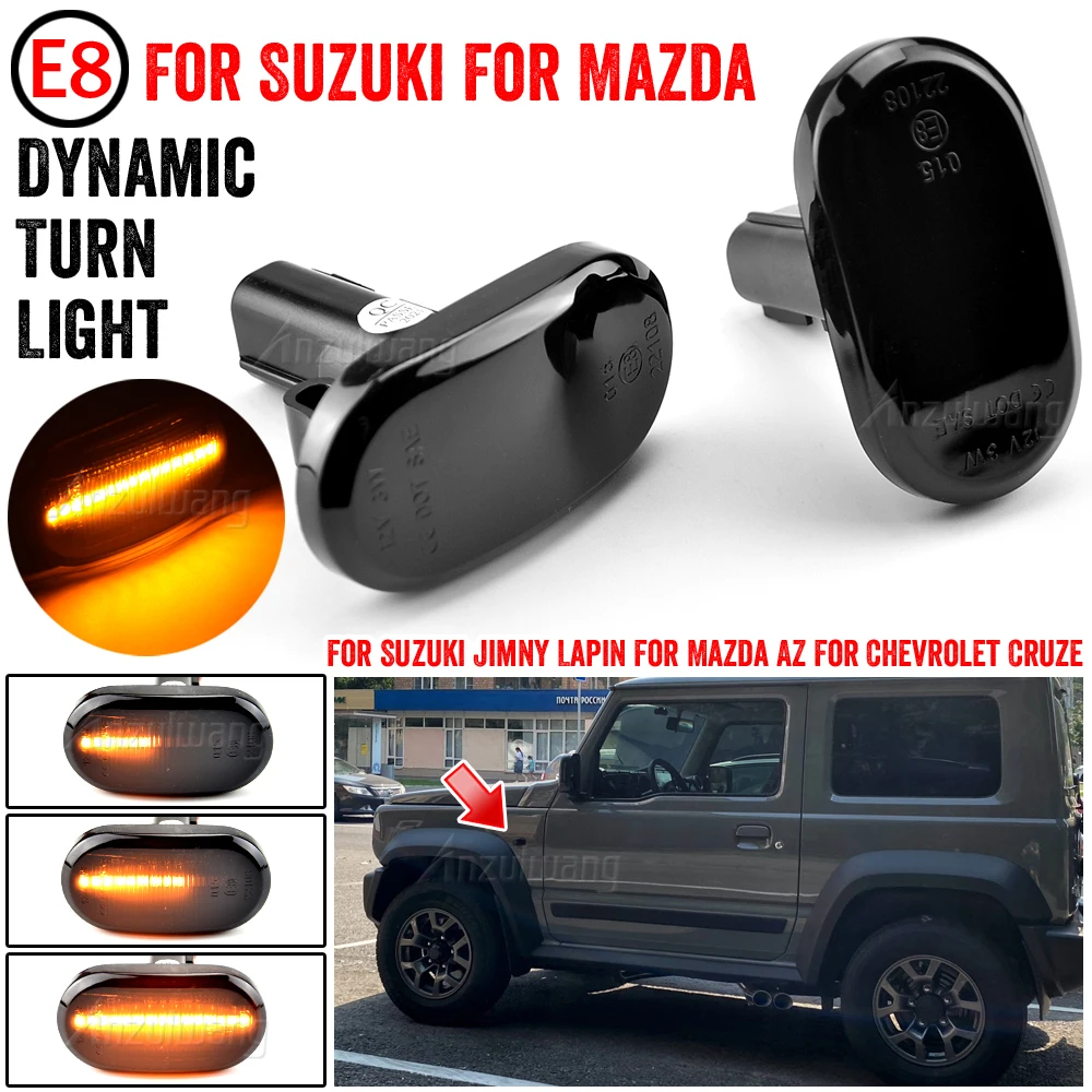 

1 Set For Suzuki Jimny JB64W JB74 JB23 JB64 For Mazda For Chevrolet Dynamic Side Marker Turn Signal Indicator Repeater Light