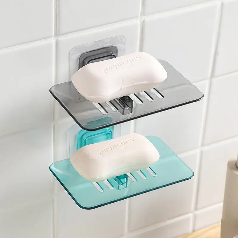

1PC Soap Holder Tray Shower Soap Box Dish Storage Plate Holder Case Bathroom Box Shelf Wall Dishes Bathroom Product