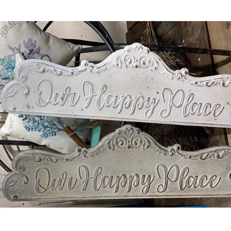 

Long Handcrafted Retro Rustic Decorative Metal Plaques with Sayings
