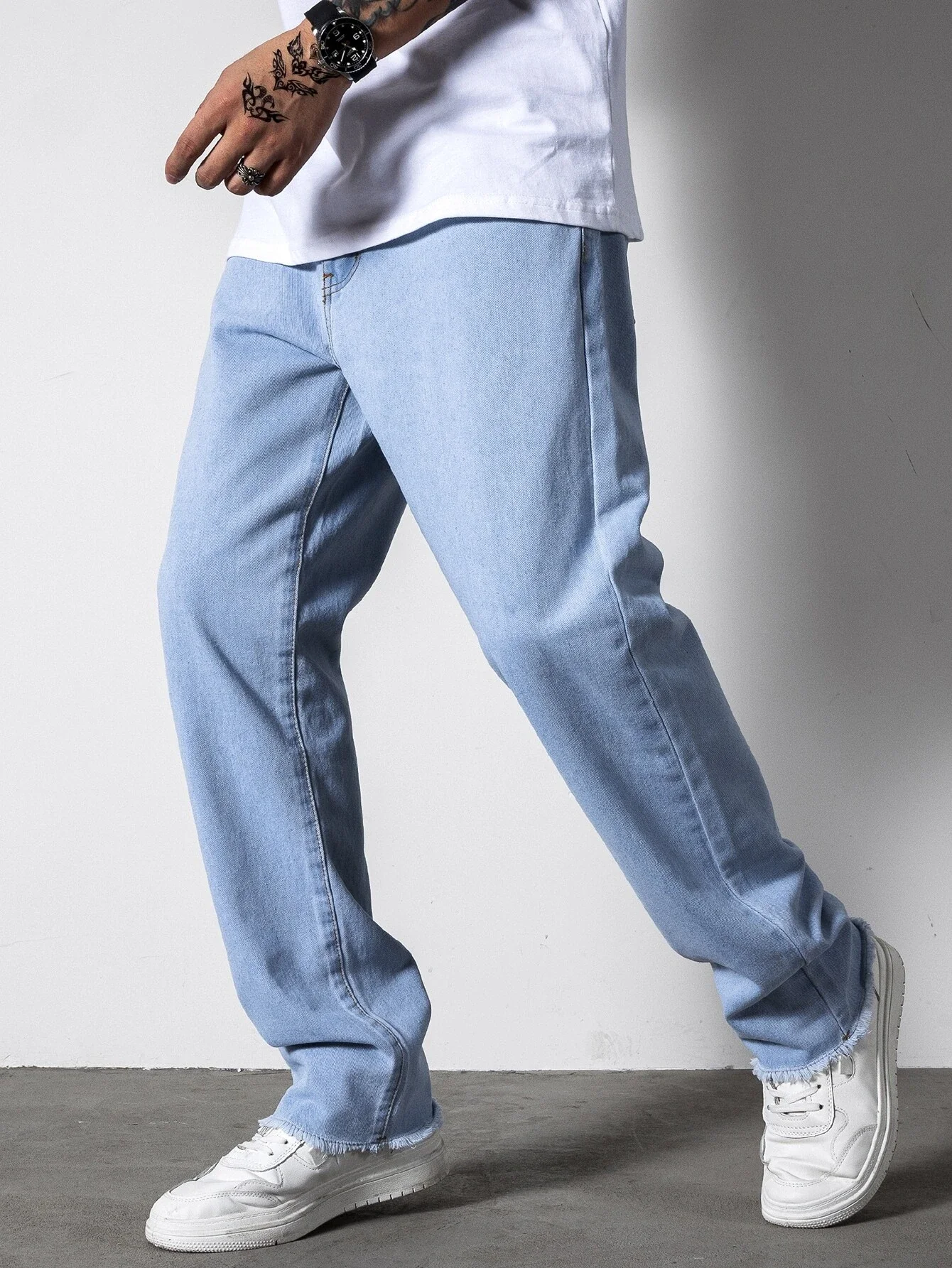 

Новые мужские эластичные джинсы для ног, облегающие серые джинсы с надписью, мужские облегающие брюки для ног, повседневные Эластичные Обтя...