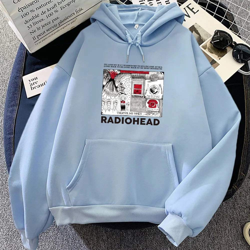 

Radiohead Hoodie Unisex Vintage/retro Sweatshirts Manga Graphic Hoody Autumn Women Fleece Pullovers Harajuku Printed Clothes