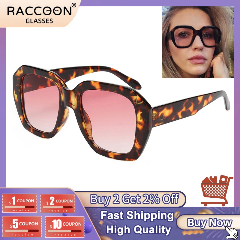 

Oversized Fashion Classic Polygonal Sunglasses Women Vintage Big Frame Sun Glasses Men Street Beat Shopping Mirror Retro Shades