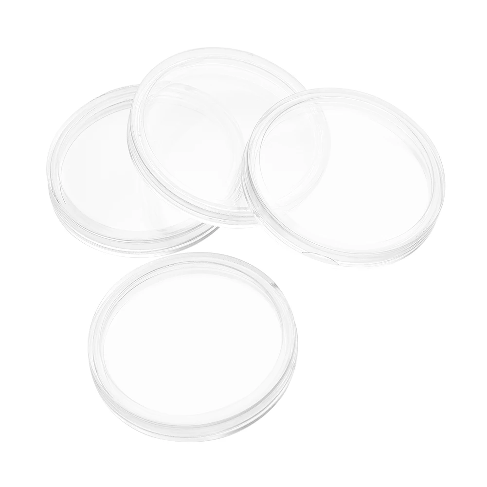 

Organizer Panda Coin Holder Plastic Round Capsule Accessories Transparent Penny Protect Reusable Award Storage Box