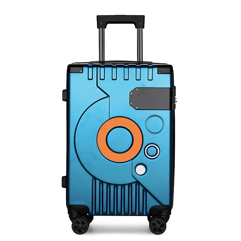 High Appearance Waterproof Aluminum Frame Fashionable Zipper Metal Angle Covered Trolley Case 20 Inch Universal Wheel Mount Chas