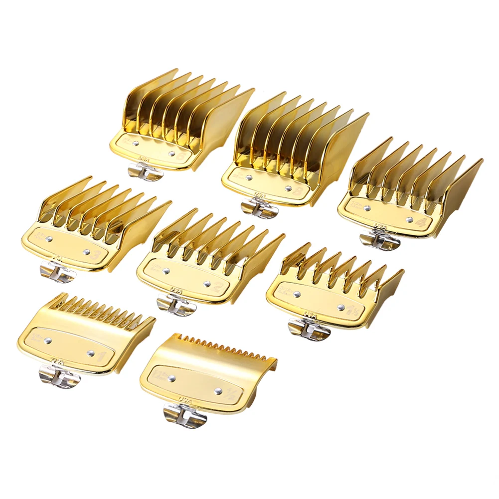 

8Pcs Professional Hair Clipper Limit Comb Cutting Guide Combs 1.5-25mm Set for Replacement Cutting Tools Kits