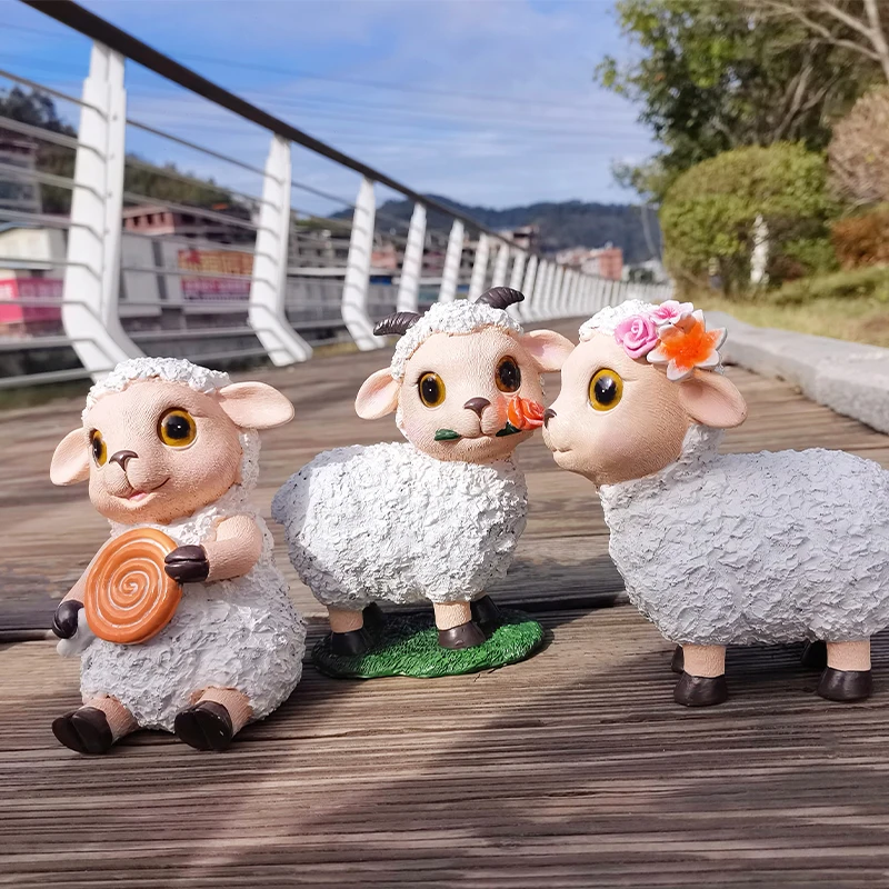 

New 2023 Sheep Mini Model Decoration Process Decoration Mini Doll House Home Decoration DIY Accessories