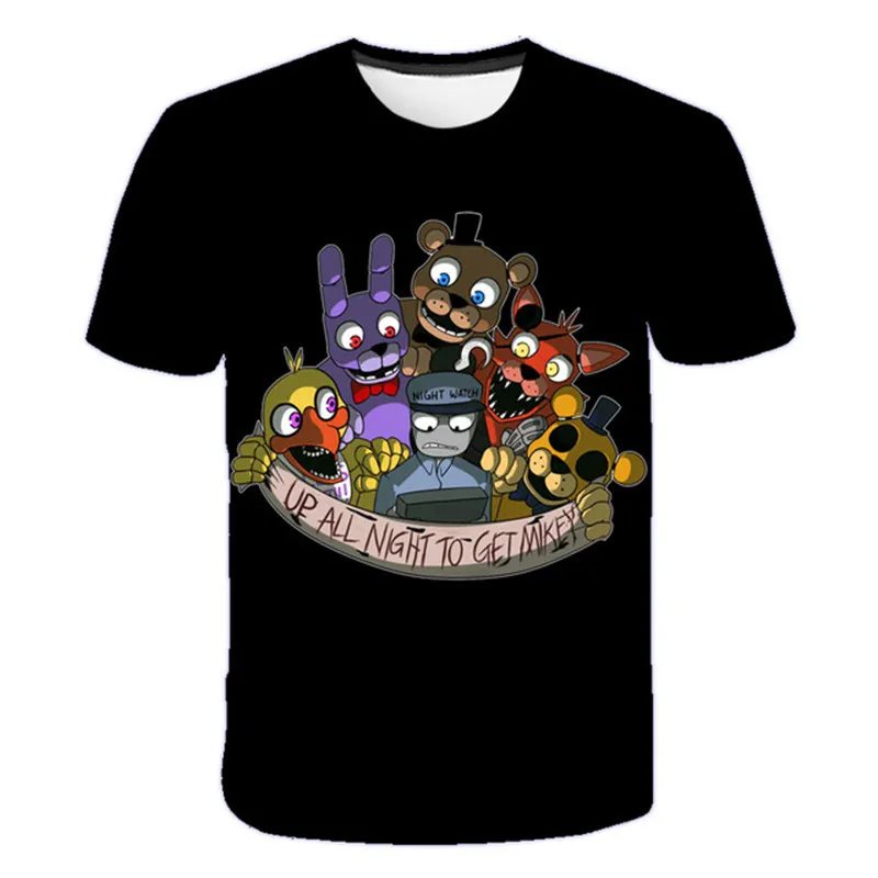 

Футболка детская с 3D-принтом «пять ночей у FNAF», на 4-14 лет