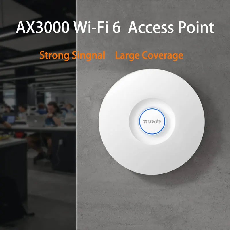 Tenda i29 потолочный Wi-Fi беспроводной Wifi6 покрытие высокой мощности сигнал большой виллы крупногабаритная точка доступа двухдиапазонный гигабитный AX3000