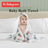 bc babycare 100cotton gauze baby bath towel soft breathable newborn muslin swaddle blanket quick dry multipurpose wrap bathrobe
