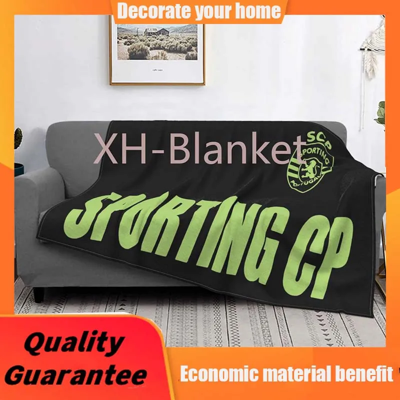 

Sporting Portugal Mens Black Blanket Training Children Pattern Newest Pop New Print Anime Flannel Blanket On TheBedSofaPlane