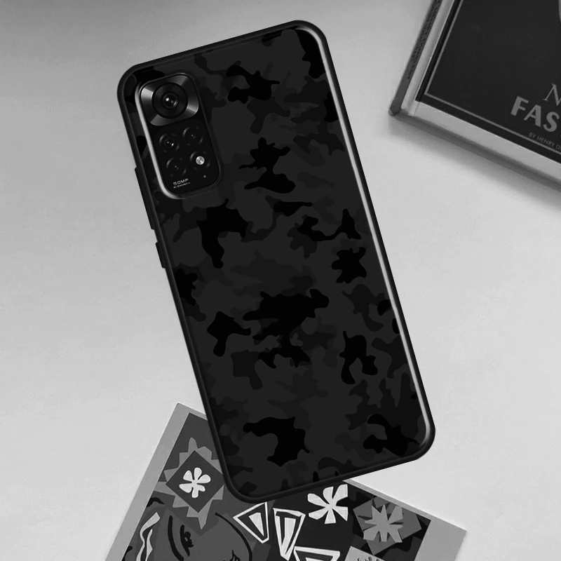 Фото Чехол-накладка Night Dark Camo Military Camouflage для Xiaomi Redmi Note 14 Pro 13 12 11 9 10 15 Pro Plus Redmi 15C 14C 13C 10C 12C №4