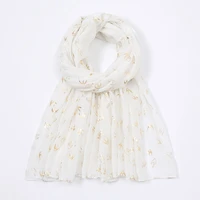 autumn and winter korean version new plain gold stamping swallow warm scarf balinese gauze shoulder bag headscarf female