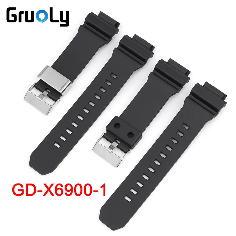 

Silicone Rubber Watchband Strap For Casio GD-X6900-1 Replace Wrist Band Waterproof Sport Tpu Band Belt Accessories