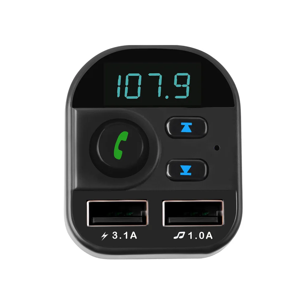 

Автомобильный FM-передатчик 5,0 а с Bluetooth, автомобильный комплект громкой связи MP3, зарядное устройство для телефона с двумя USB-портами, адаптер...