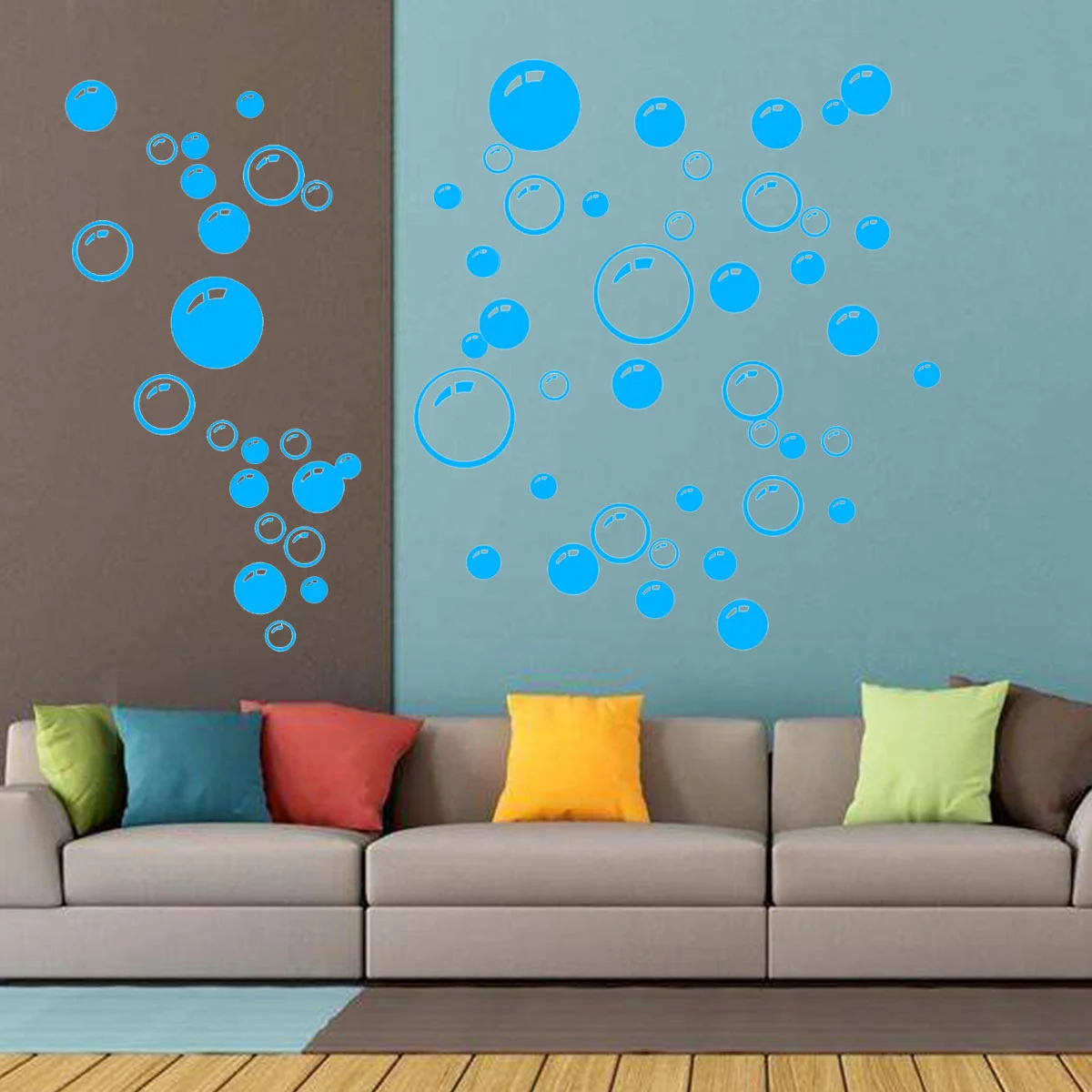 

Color Stickers Wall Decor Decals Bathroom Removable Bedroom Decors The Bubble
