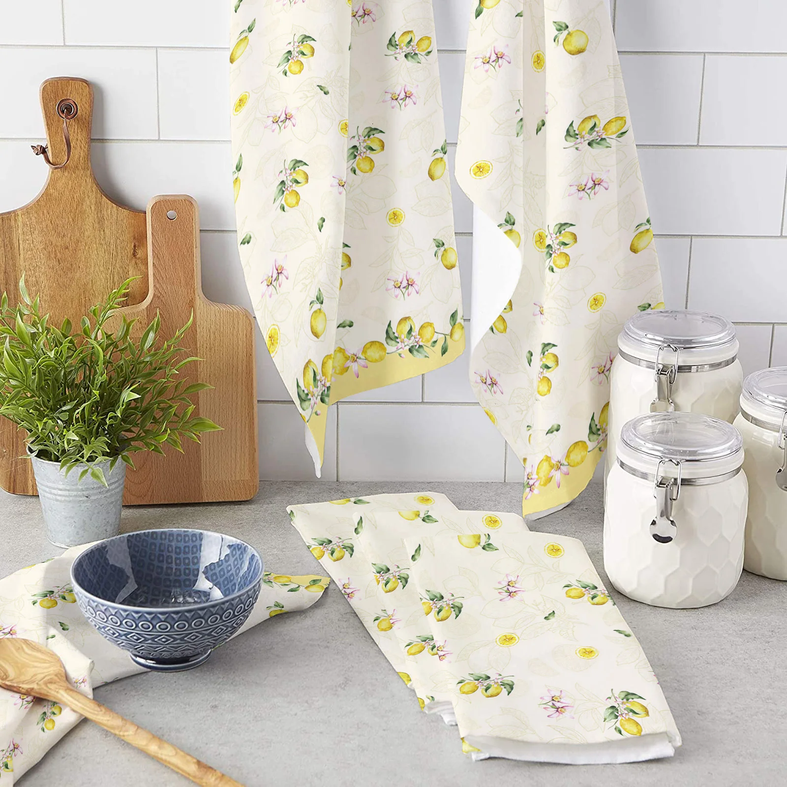 

Лимонное идиллическое клетчатое полотенце для рук в виде фруктов, посуда, кухонные принадлежности из микрофибры, салфетки для уборки дома, ...