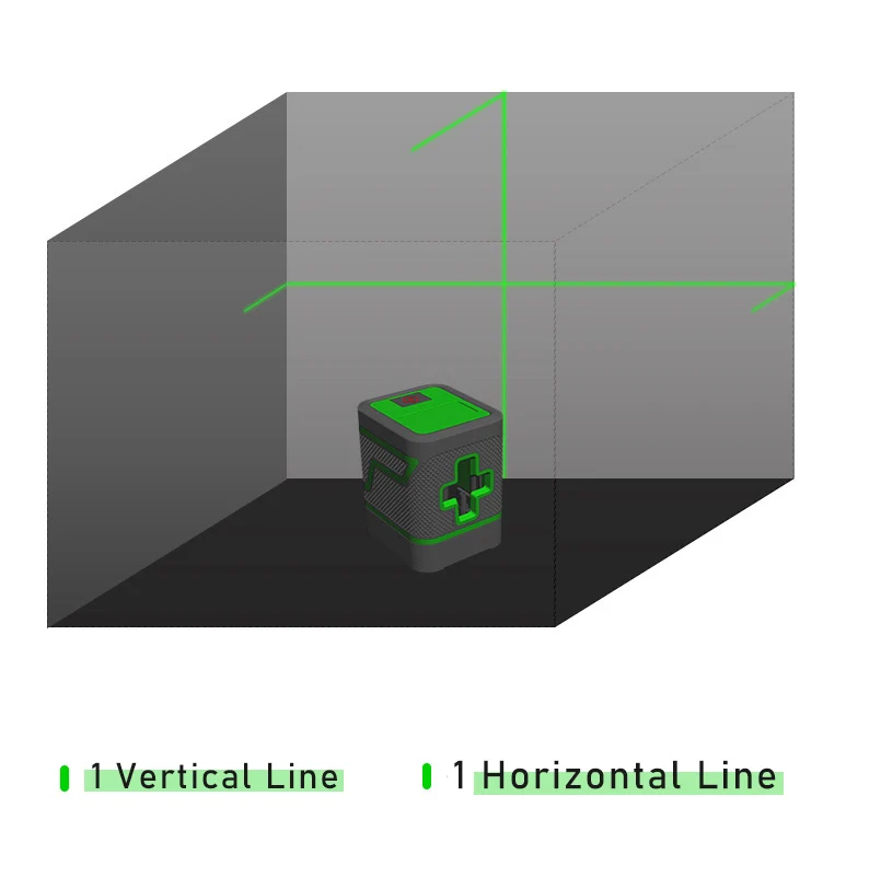 HS Tool Mini 2 Lines Laser Level Green Cross Line 1V1H Super Powerful Beam with Lithium Battery Portable | Инструменты