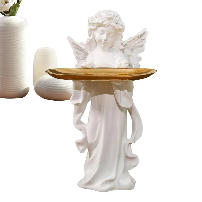 

Serving Tray Statue Angel Goddess Ornament Resin Handmade Figurine Toy Gift Creative Decoration Fashion Sculpture For Entryway