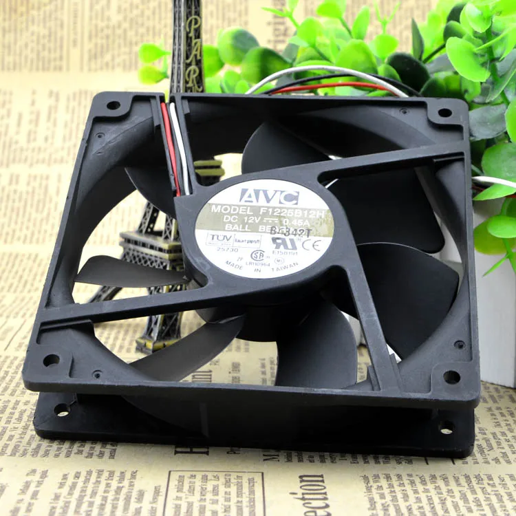 

ORIGINAL AVC F1225B12H 12V 0.45A 12CM 12025 DOUBLE BALL CASE COOLING FAN