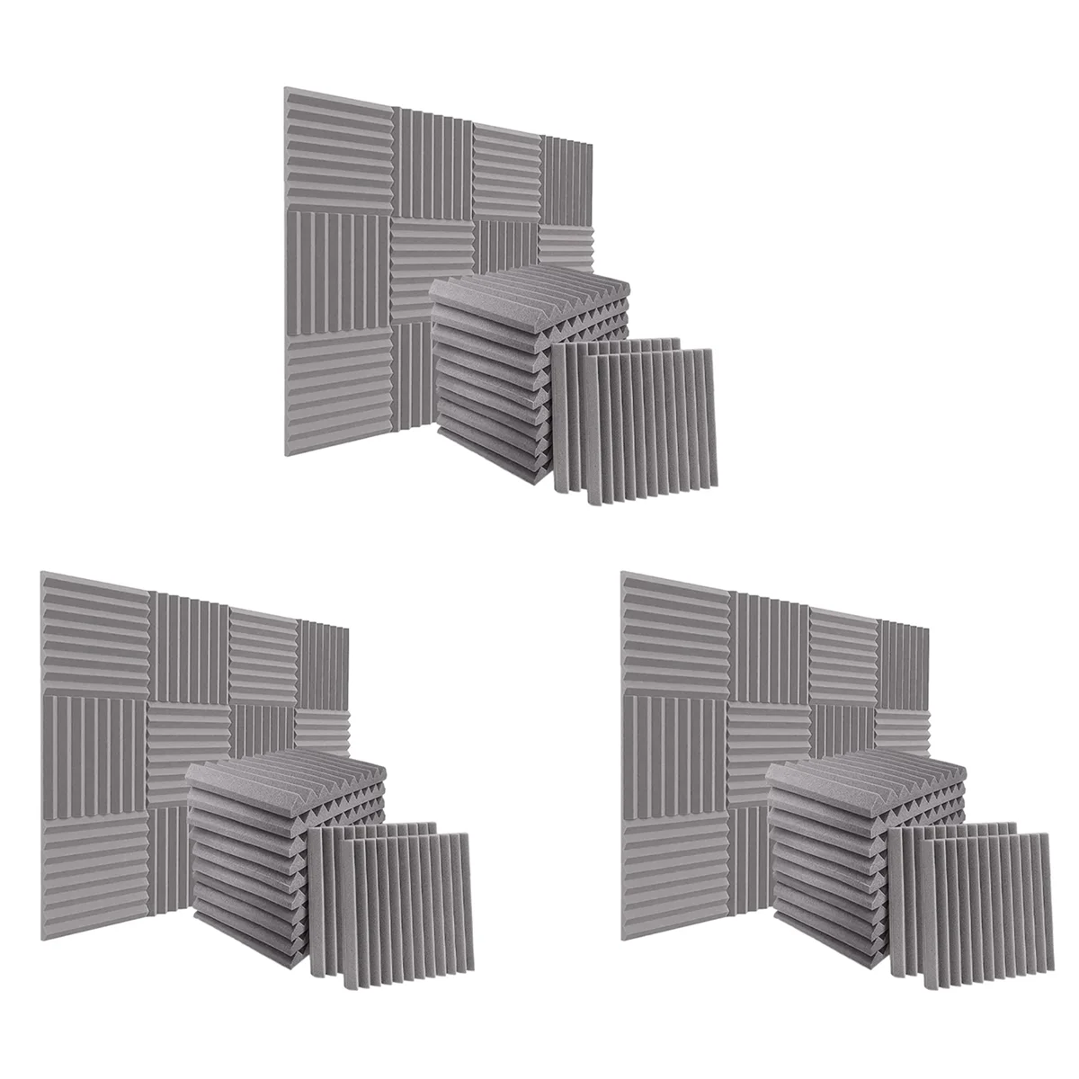 

72Pack 1 Inch x 12 Inch X12 Inch Soundproof Foam Panels Sound Absorbing Insulation for Recording Studio, Gaming Room