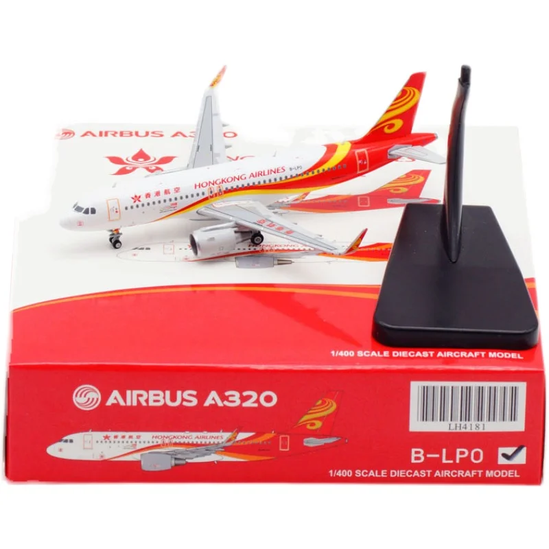 

Diecast 1:400 Scale Hong Kong Airlines A320 B-LPO Alloy Aircraft Model Collection Souvenir Display Ornaments