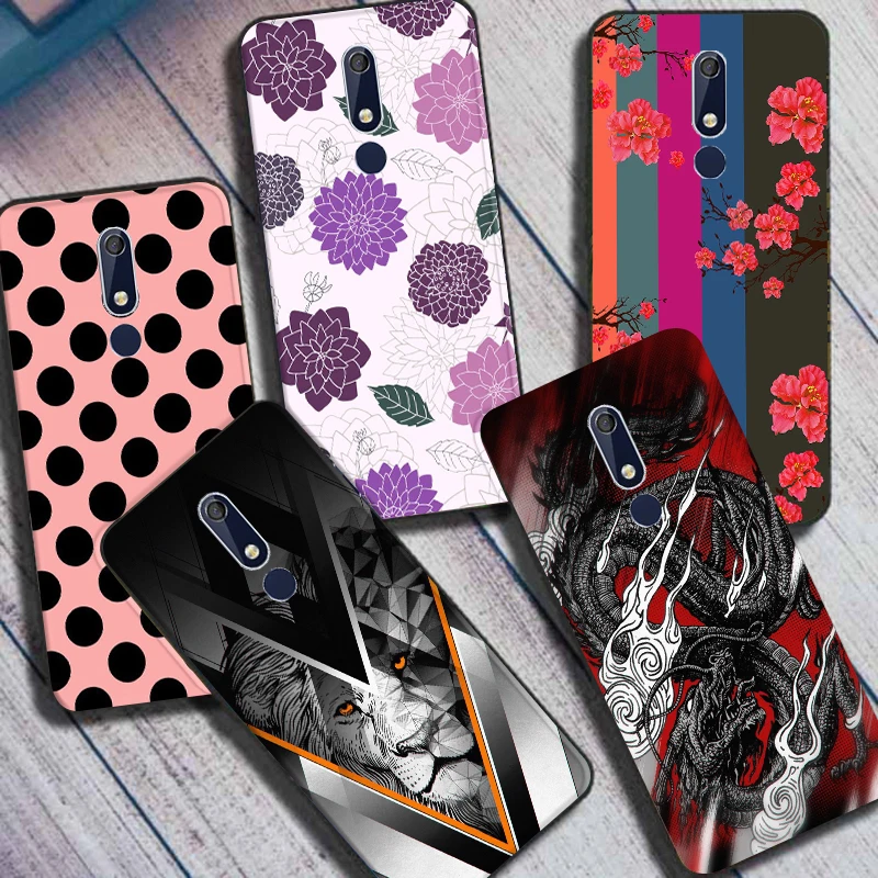 

For Nokia 5.1 Plus Case Soft TPU Back Cover for Nokia 5.1Plus Nokia5.1 X5 Cases Coque Bumper Fashion Protective Bags Lovely Cute