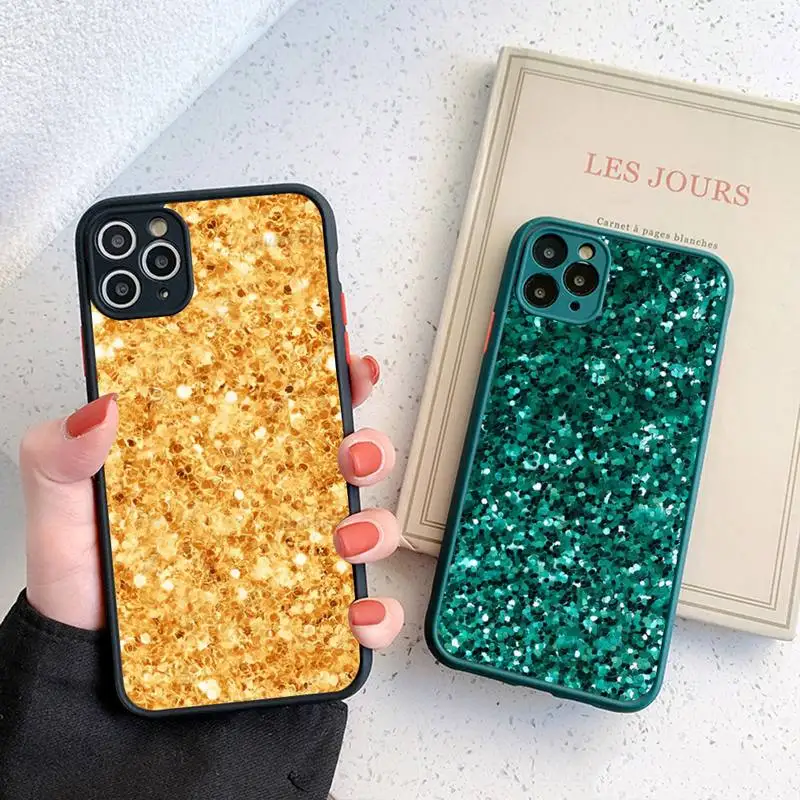 Shining Glitter Sequins Phone Case for iPhone 14 11 12 13 Mini Pro Max 8 7 Plus X XR XS MAX Translucent Matte Cover