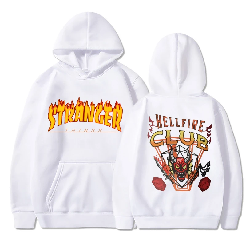 Stranger Things 4 Hoodie Hellfire Club Sweatshirts Graphic Printing TV Series Hoodies Mens Casual Long Sleeve Hoody Streetwear