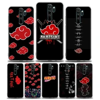 clear phone case for redmi note 7 8 9 10 8t pro redmi 8 8a 7 9 9c y3 k20 k30 k40 tpu case bandai anime naruto logo
