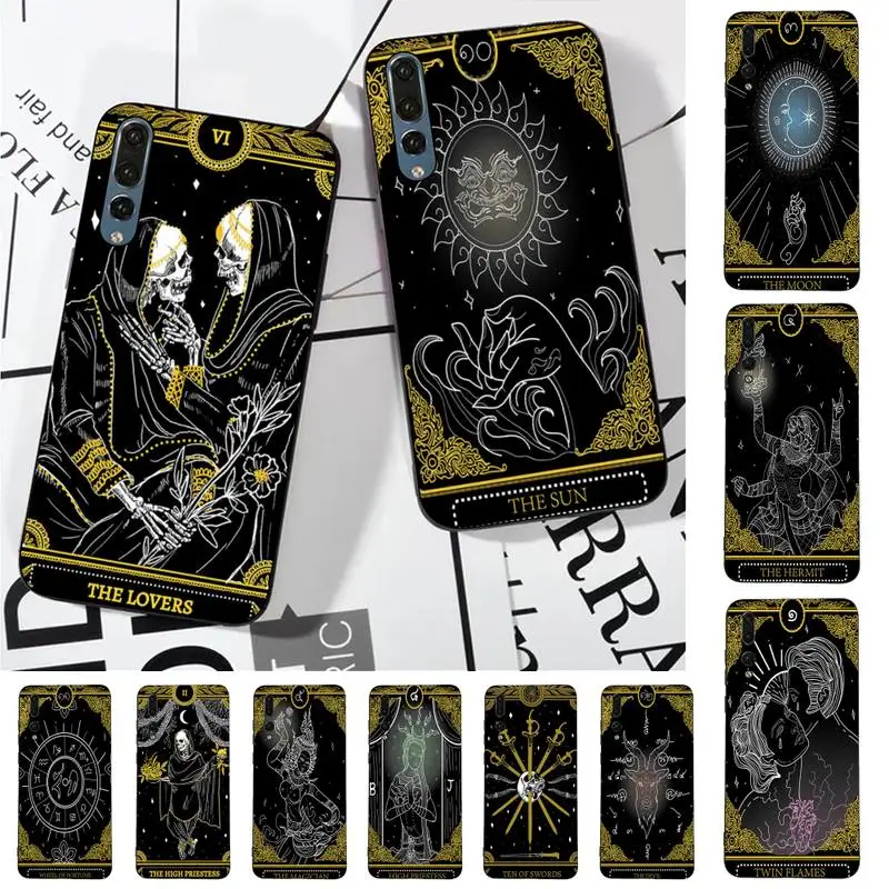 

Death Tarot Phone Case for Huawei P30 40 20 10 8 9 lite pro plus Psmart2019