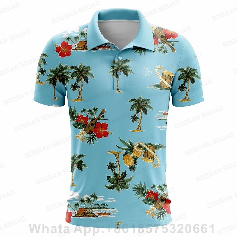 

Men Golf Shirts Fashion Polo Shirt Lapel High-end Summer Short Sleeves Sports Shirts Casual Quick Dry T-shirt Breathable Clothes