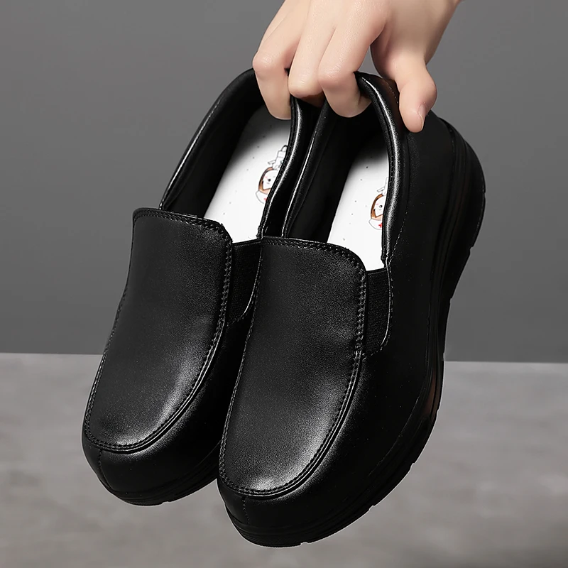 Women Nurse Shoes White PU Chunky Sneakers Walking Shoes Comfortable Platform Casual Footwear