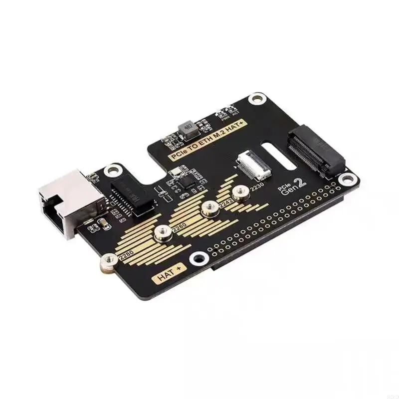 62CD PCIE TO Ethernet M.2 HAT NVME Адаптер 5 Гбит / с для PI5 POE 1000M