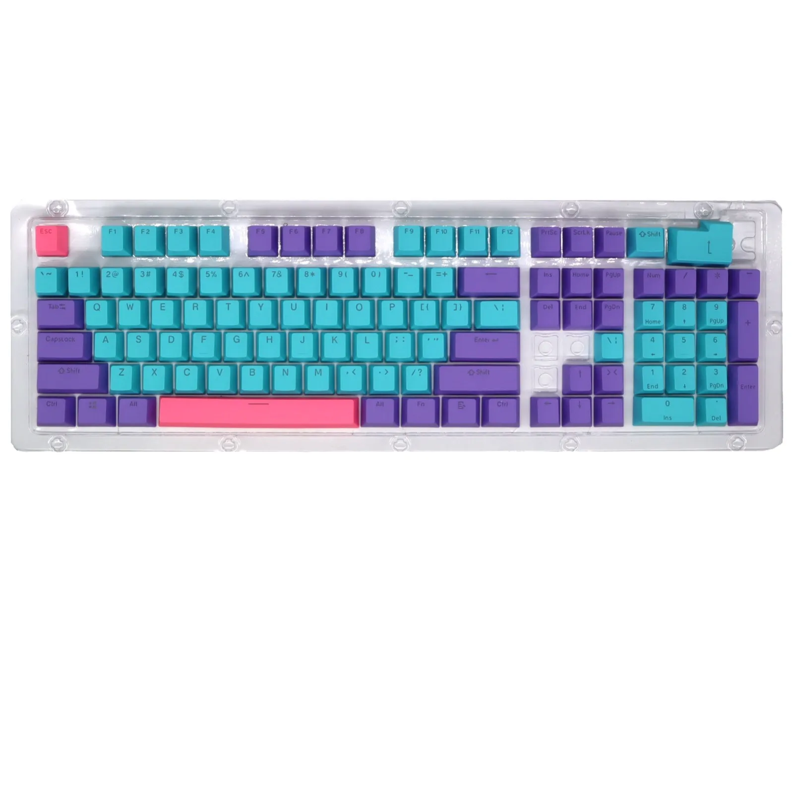 Клавиатура с подогревом K350 клавиатура прозрачная эргономичный дизайн RGB подсветка для 61/87/104 клавиши механическая клавиатура шоколадная клавиатура