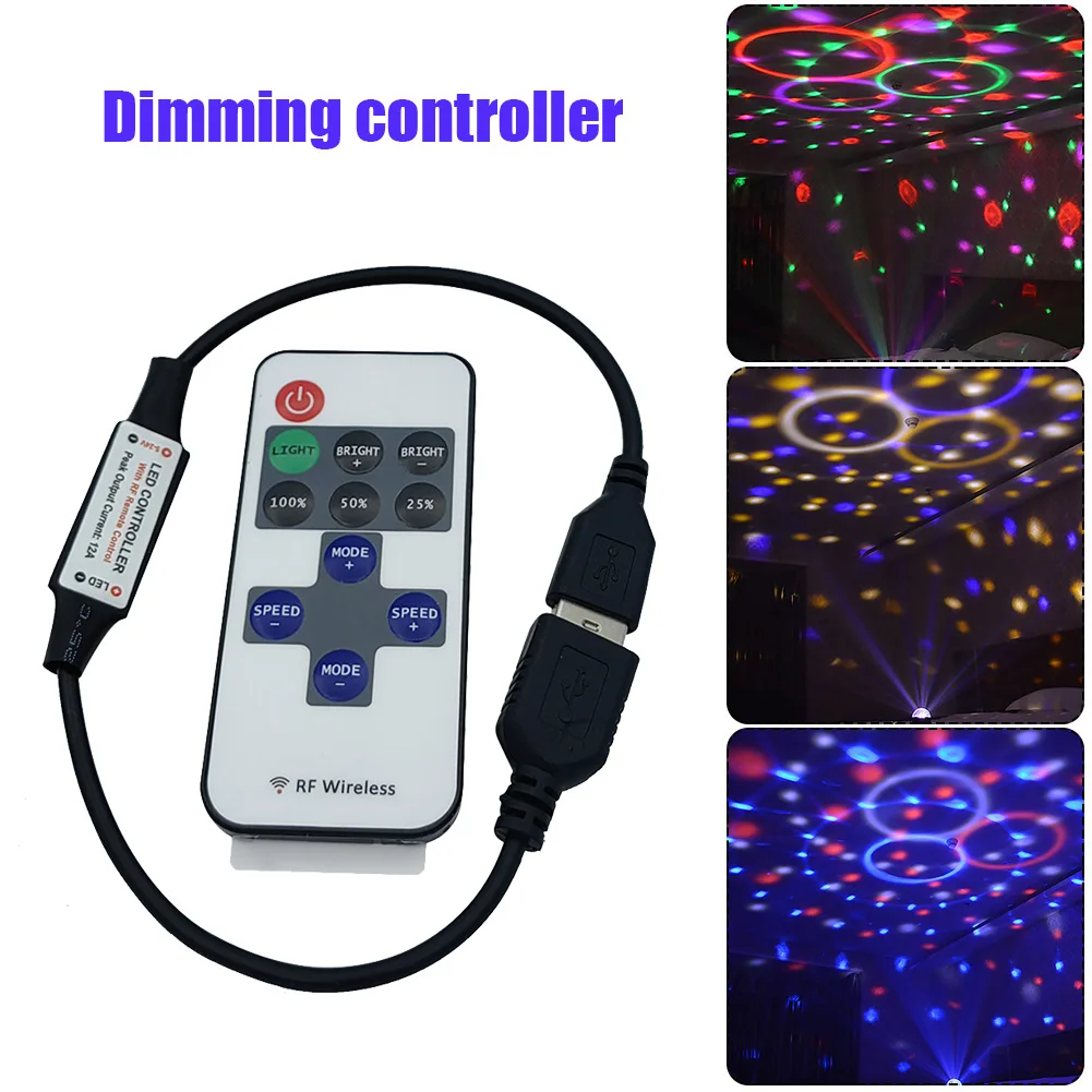 

Контроллер для светодиодной ленты, 11 клавиш, миниатюрный диммер, Радиочастотный пульт дистанционного управления, 5 В, USB-интерфейс, контролл...