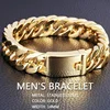 Fashion Black Cuban Chain Bracelet Stainless Steel Bracelet Hip Hop Bracelets for Men Jewelry Party Anniversary Gift Wholesale 1