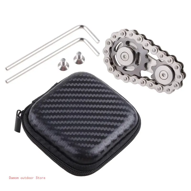 

425E Flywheel Fingertip Gyro Chains Metal Toy Gear Chain