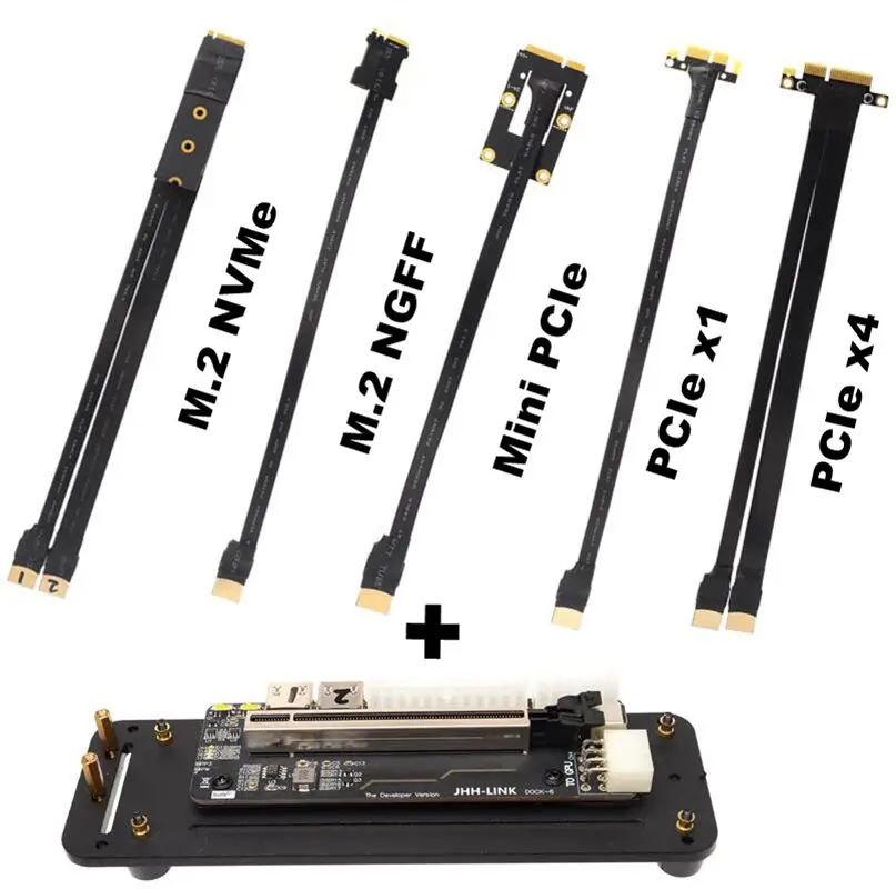 Подставка для внешней видеокарты Ноутбука, кронштейн и основание PCIe 3,0 м. 2 NGFF/M.2 NVME/mPCIe/PCIe X1/PCIe X4 удлинительные кабели eGPU ITX STX
