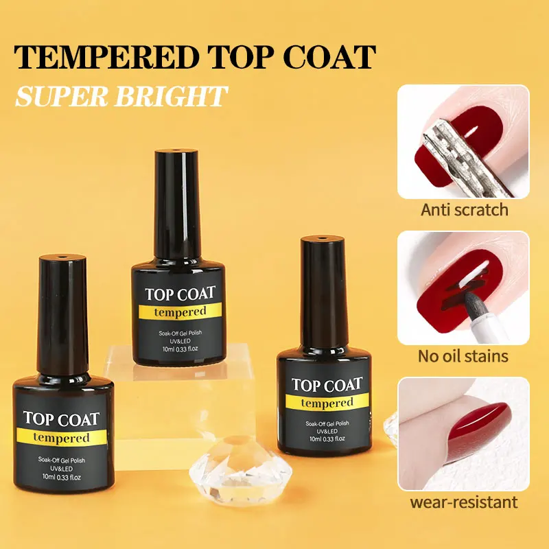 Clou Beaute закаленное верхнее пальто супер яркие светодиодный УФ атте бархатное